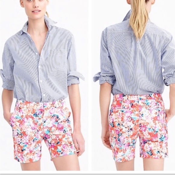 J. Crew Brushstroke Marigold Shorts - Picture 6 of 6
